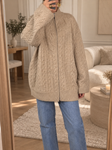 Gilet en maille torsadé